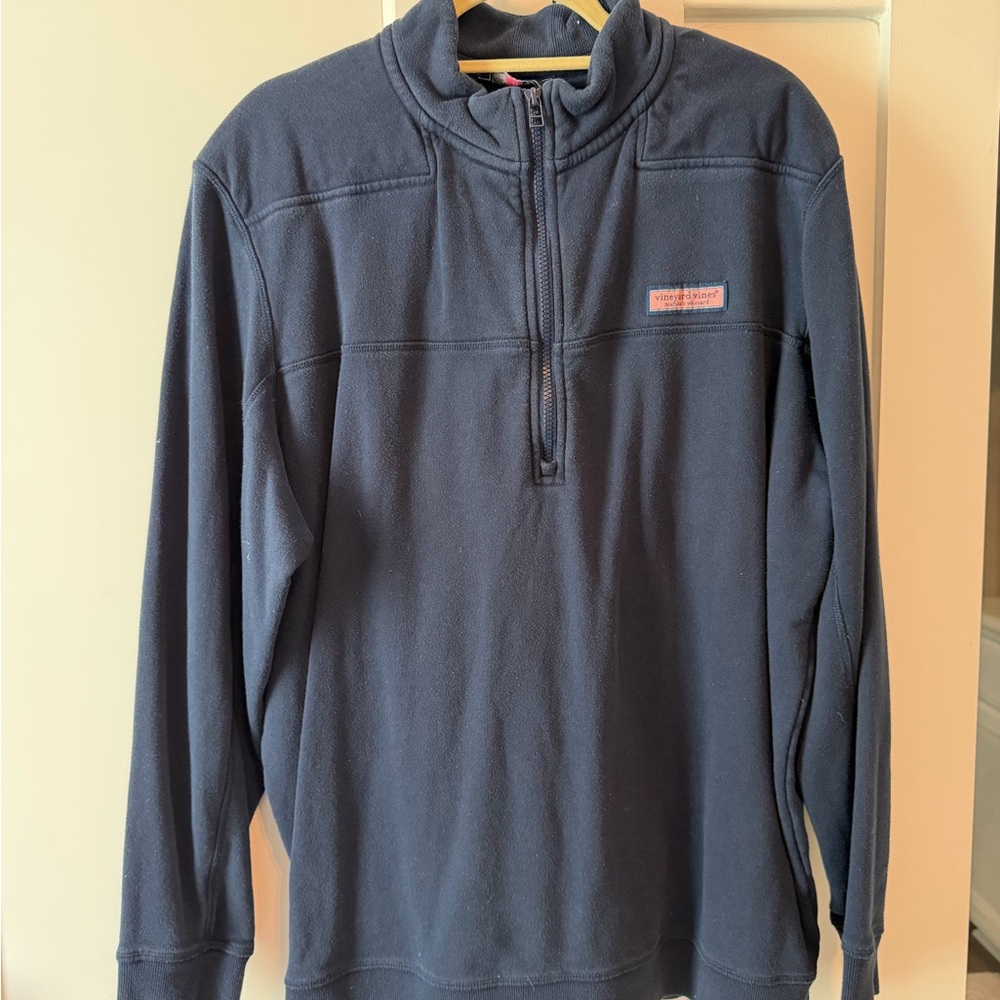 Vineyard Vines Navy Half-Zip Fleece Pullover